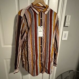 ZARA Relaxed Fit Men’s Button-Up Shirt (L)